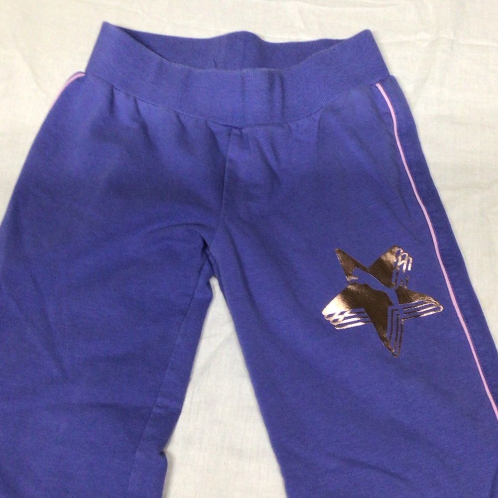 Puma Purple Joggers with Gold Star Accent
